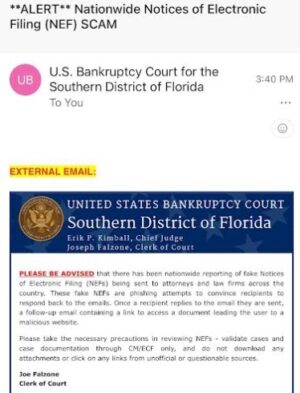 FL BK NEF Scam