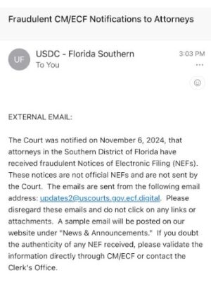 USDC NEF Scam